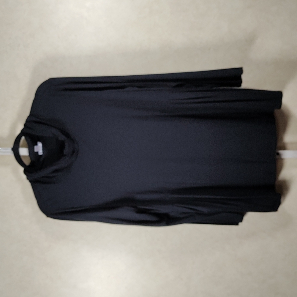 *D133 J. Jill black L/S turtleneck w/hip pleats L CLEARANCE